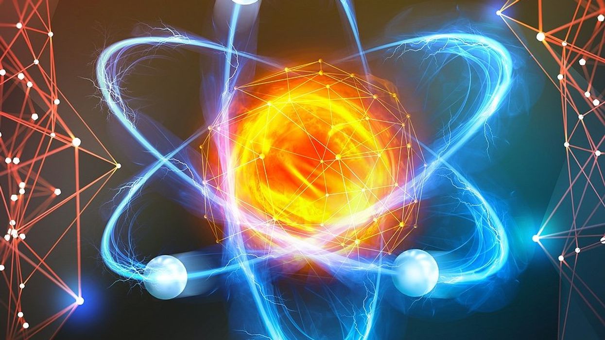 3D image illustrating nuclear fusion