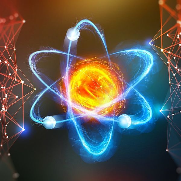 3D image illustrating nuclear fusion