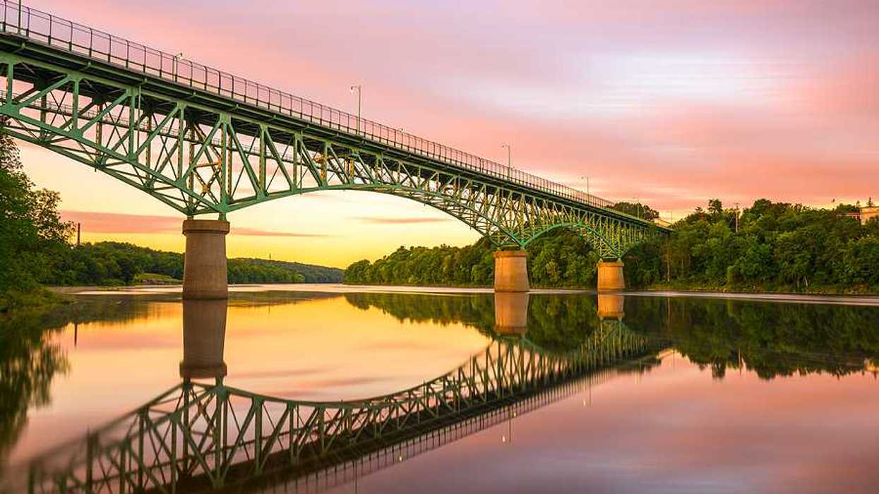 A bridge over a river