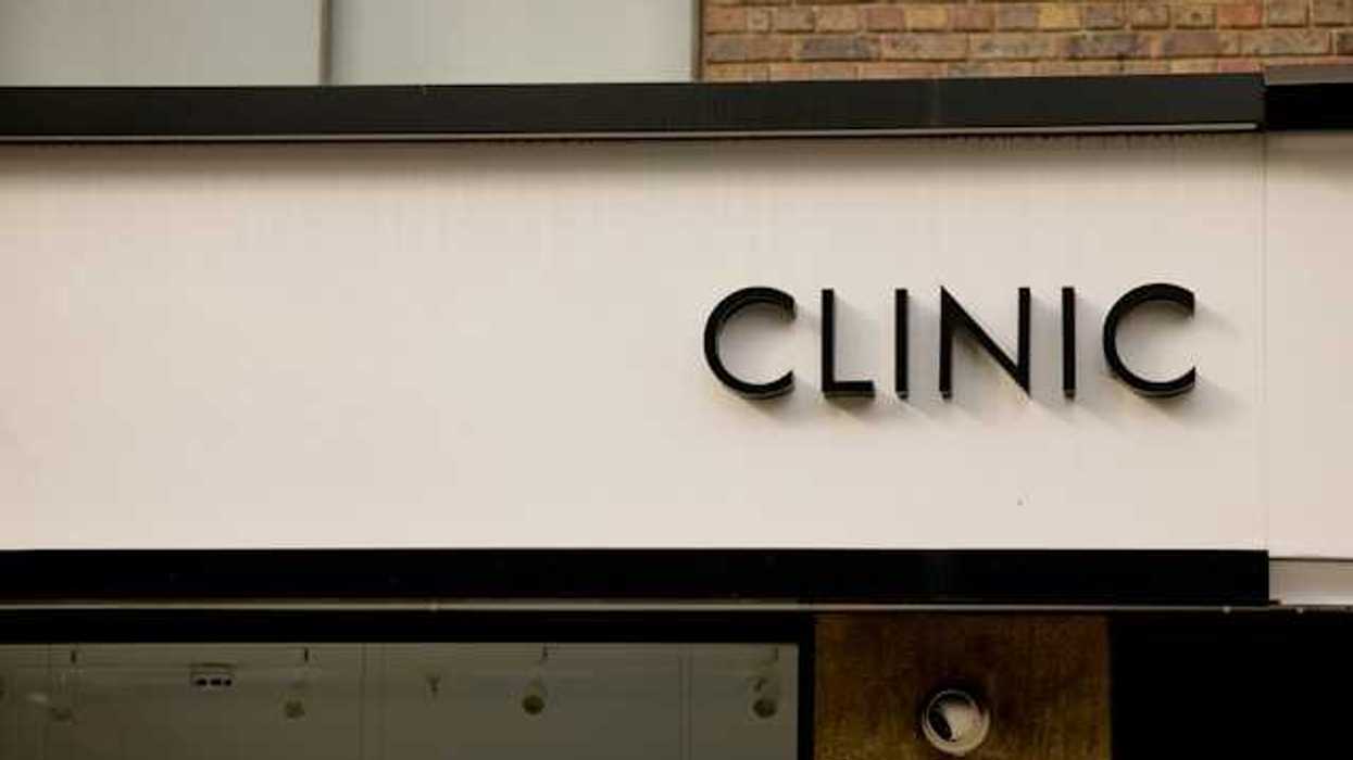 A building withe word Clinic on the side of it
