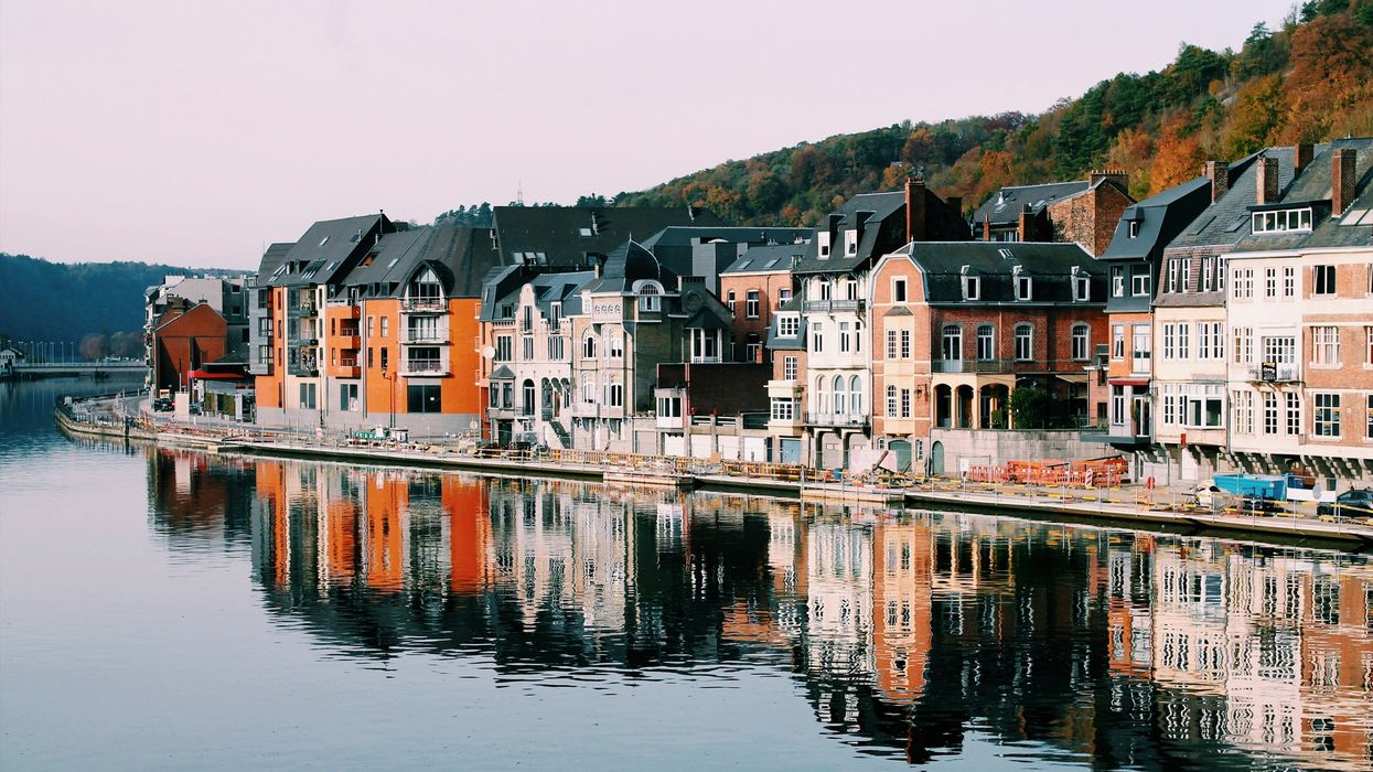 A city on a lake in Belgium