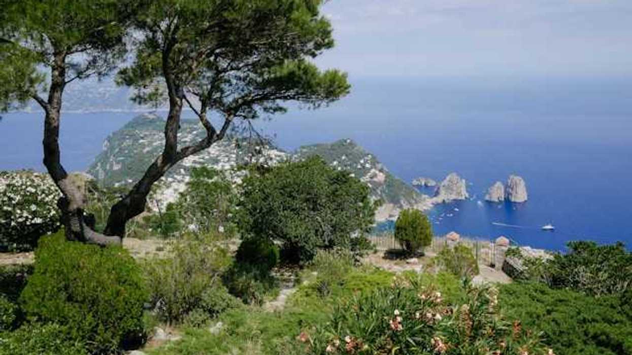 A cliff off the coast of Naples, Italy