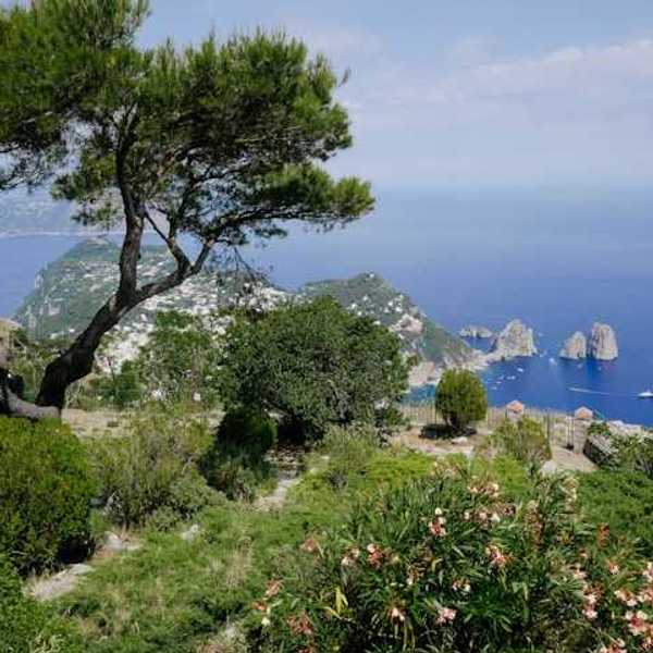 A cliff off the coast of Naples, Italy