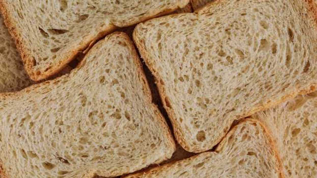 A closeup of pieces of wheat bread
