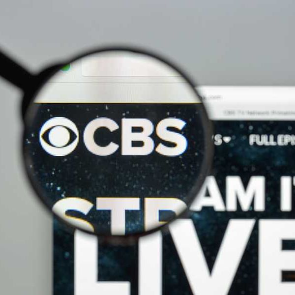 A closeup of the CBS News website