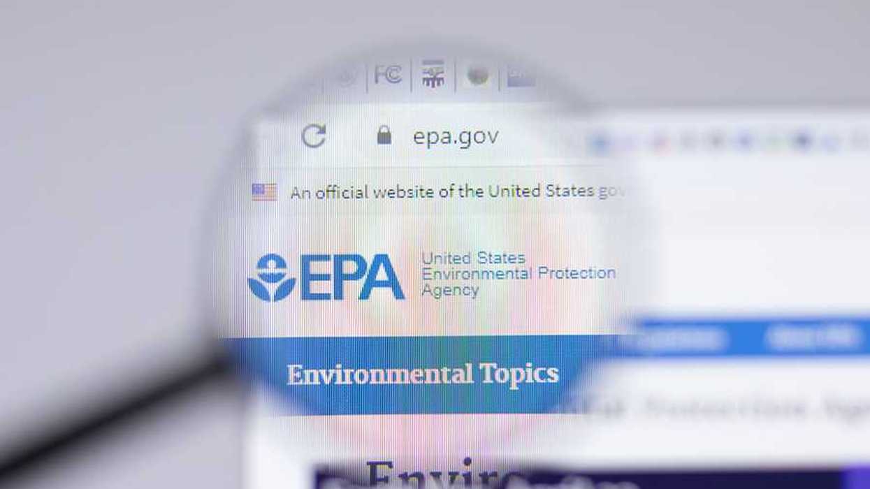 A closeup of the EPA website