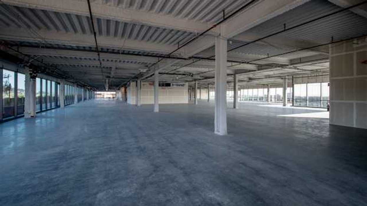 A concrete building interior