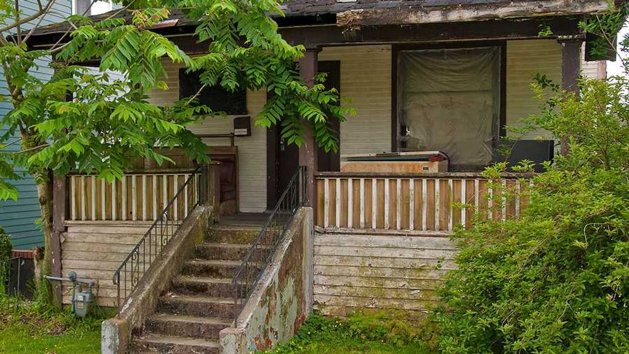 A decaying home that has not been maintained