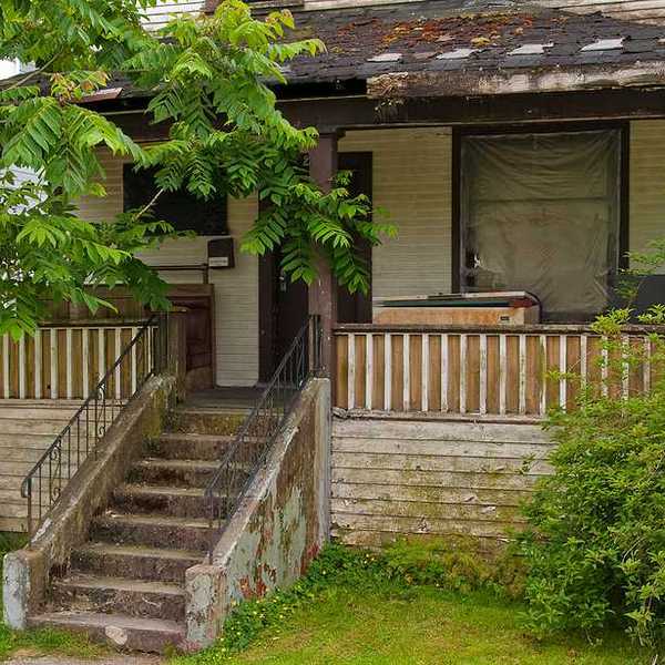 A decaying home that has not been maintained