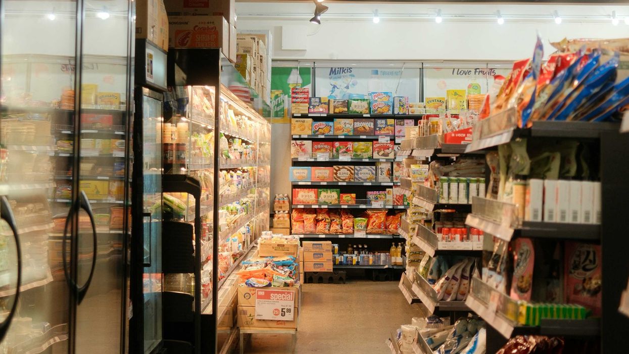 A grocery store filled with lots of packaged processed foods.