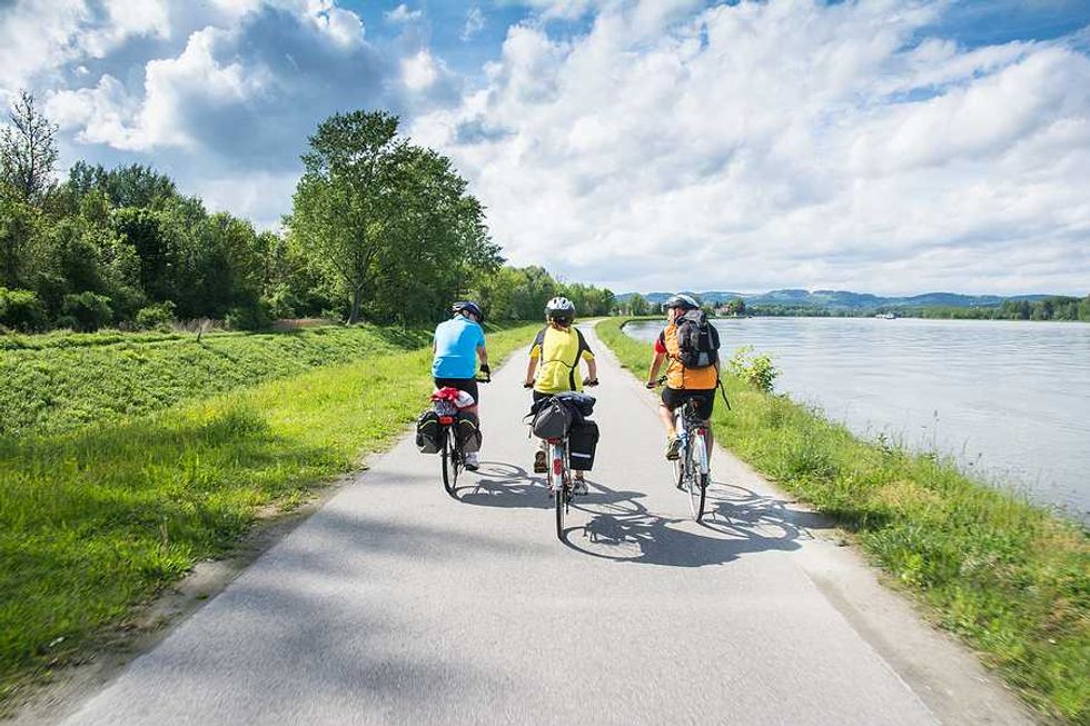 Destroyed crops, riverbed cyclists and a ‘Rock of Starvation’: how drought has devastated the Danube