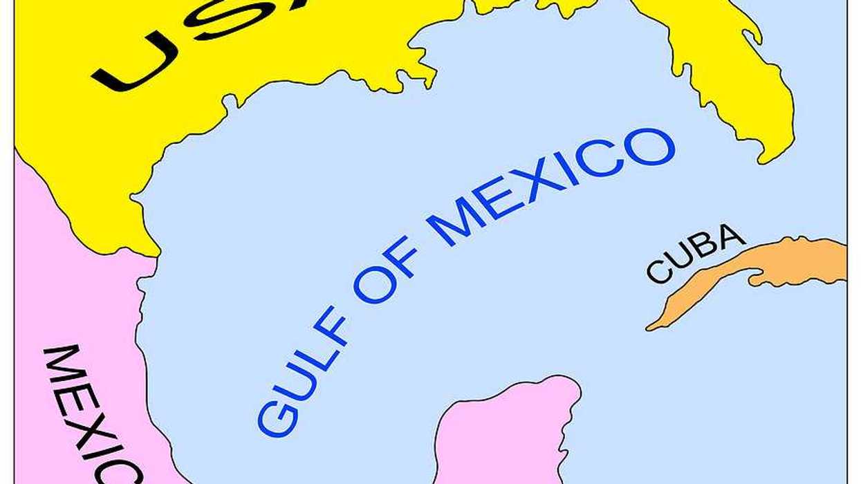A map showing the Gulf of Mexico