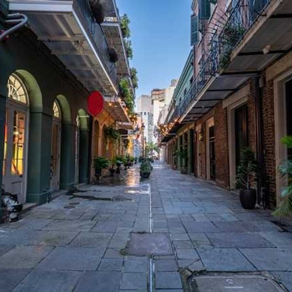 A pedestrian street in a European town