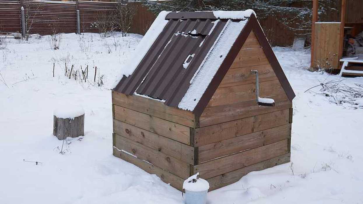 A private well in a snowy landscape
