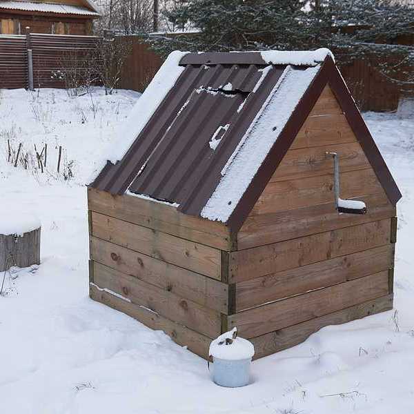 A private well in a snowy landscape