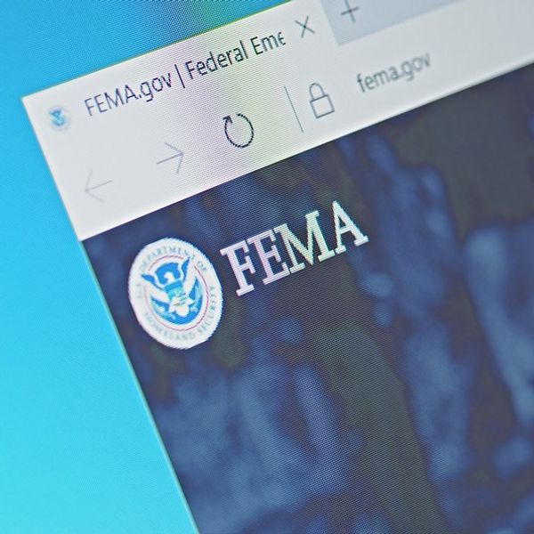 A screen closeup of the FEMA website.