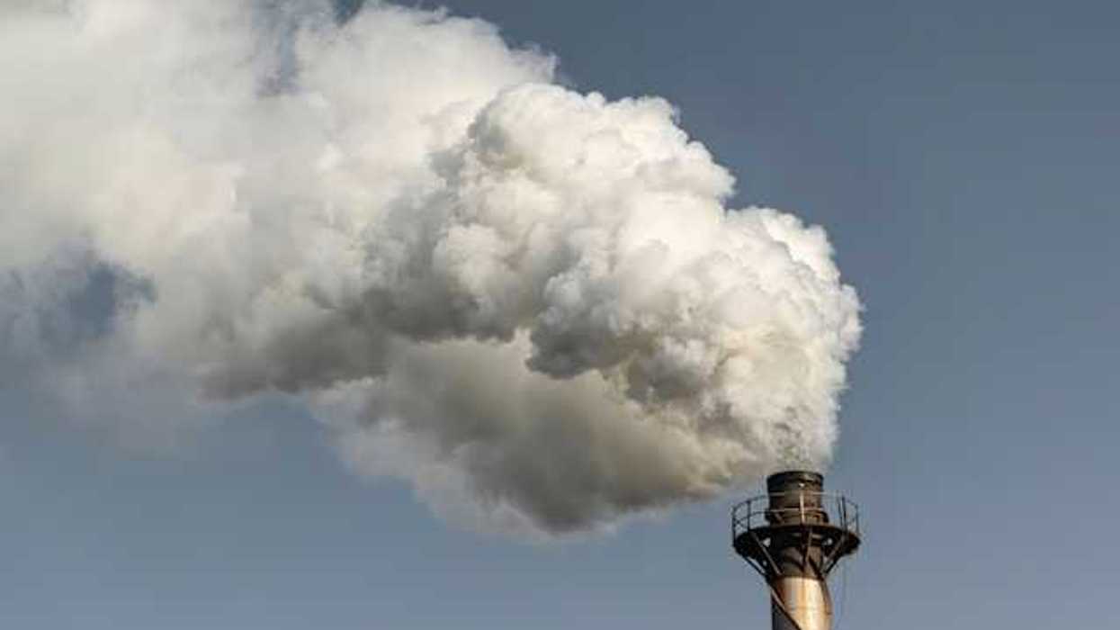 A smokestack emitting pollution