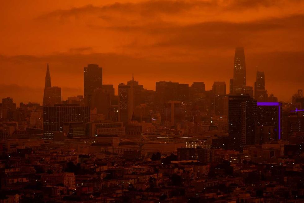 Climate-fueled wildfires and dust storms drove up air pollution around the world last year