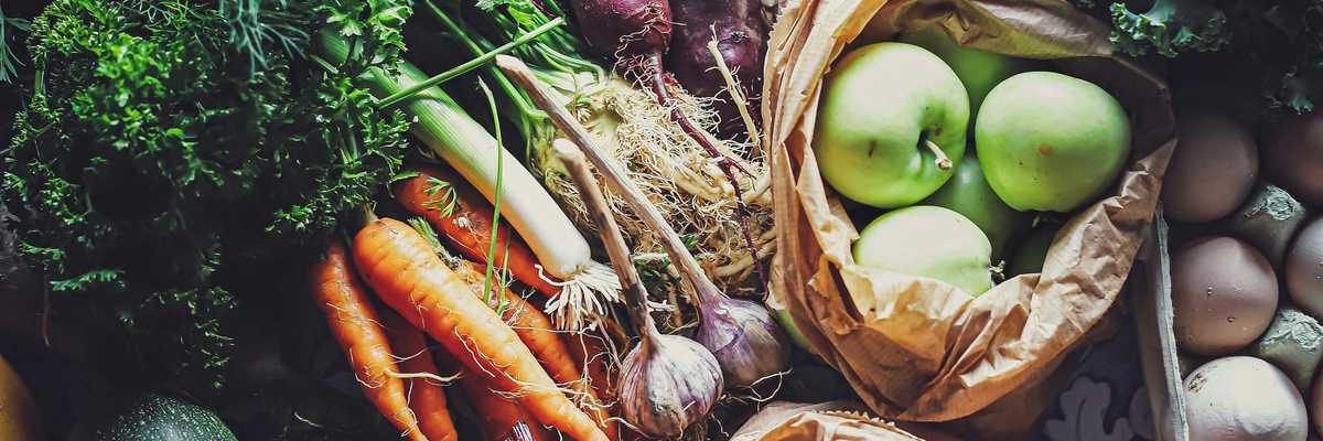 A variety of fruits and vegetables