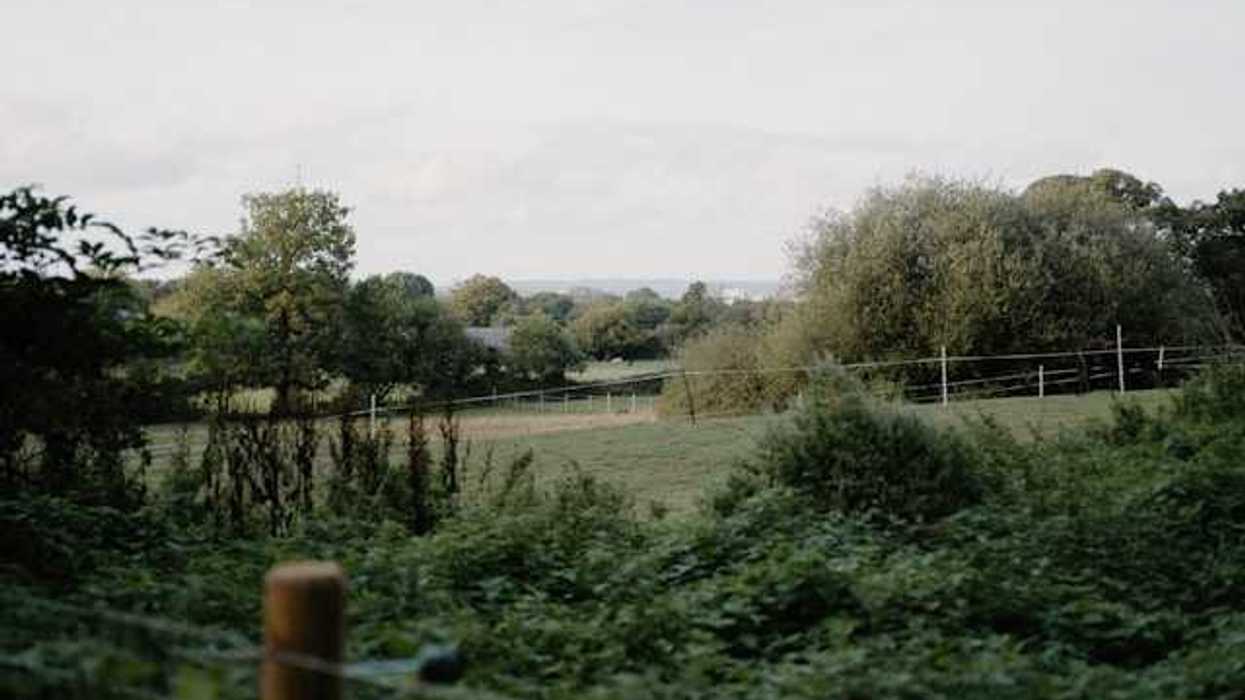 A view of a bucolic farm setting