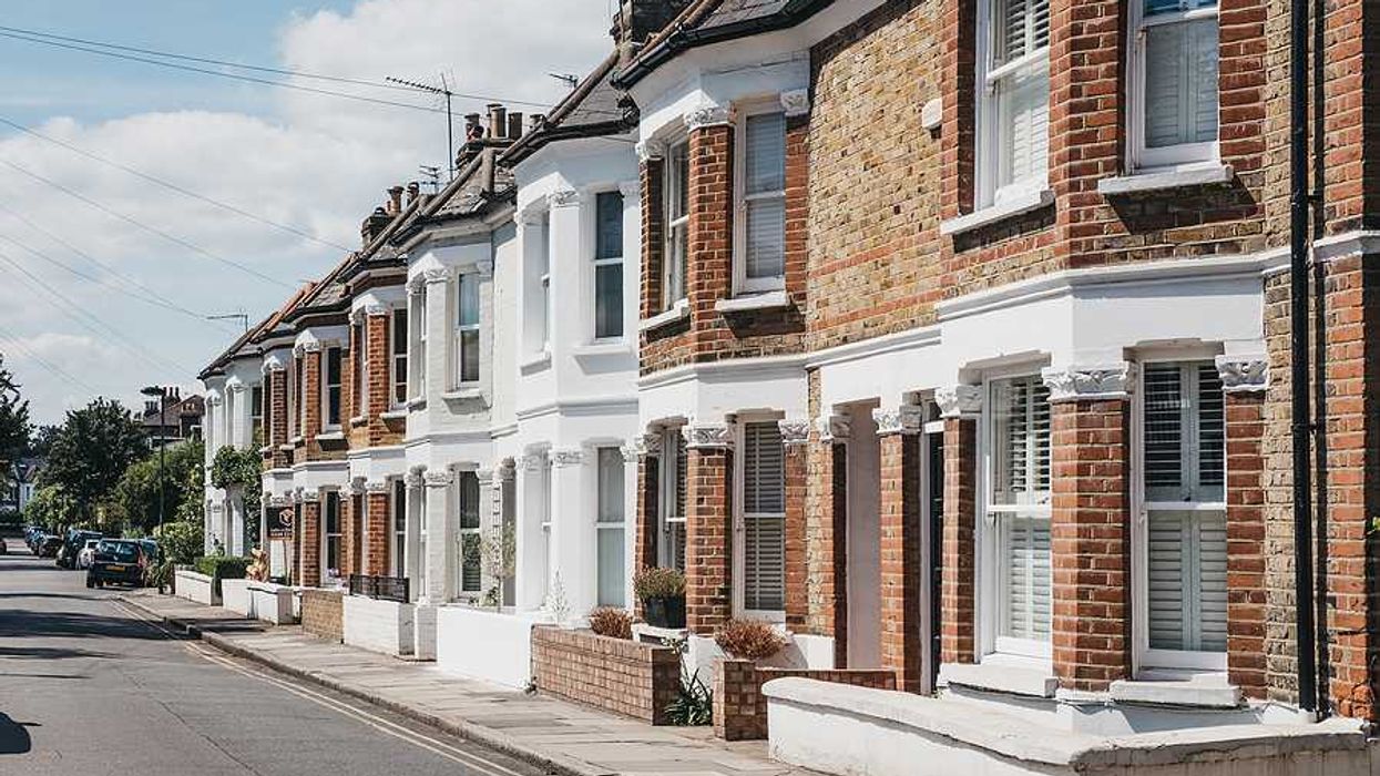 A view of a London residential street on a sunny day