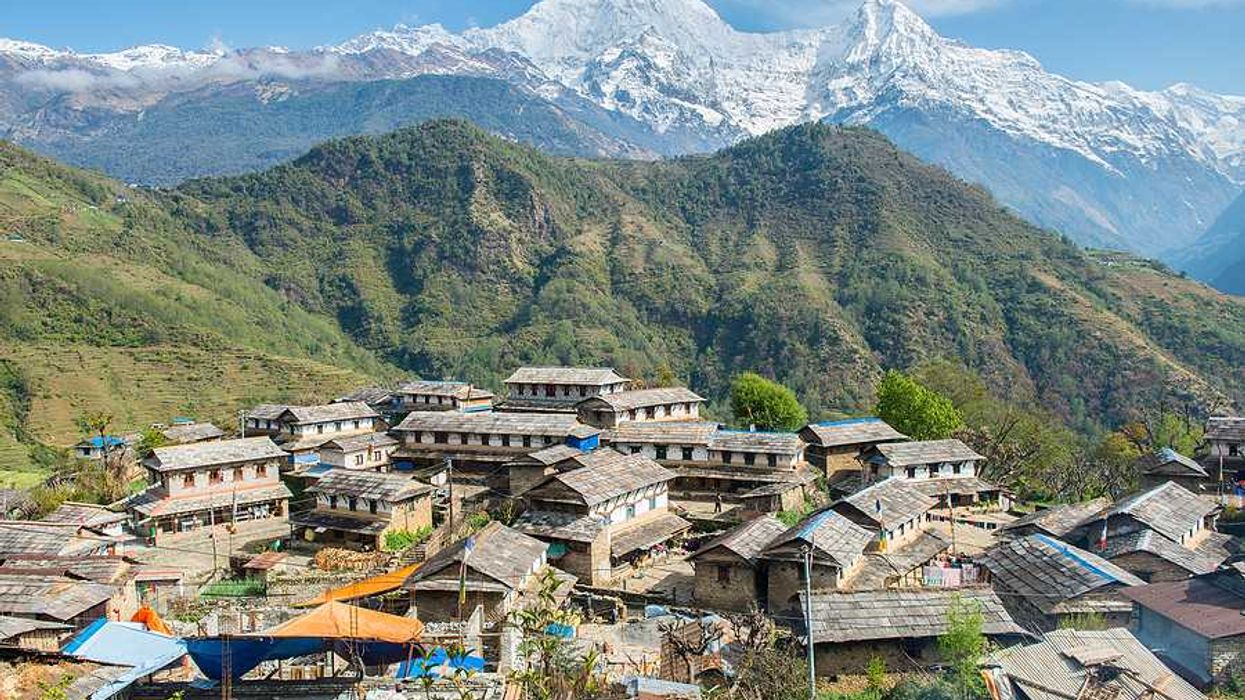 A view of a Nepalese village from above