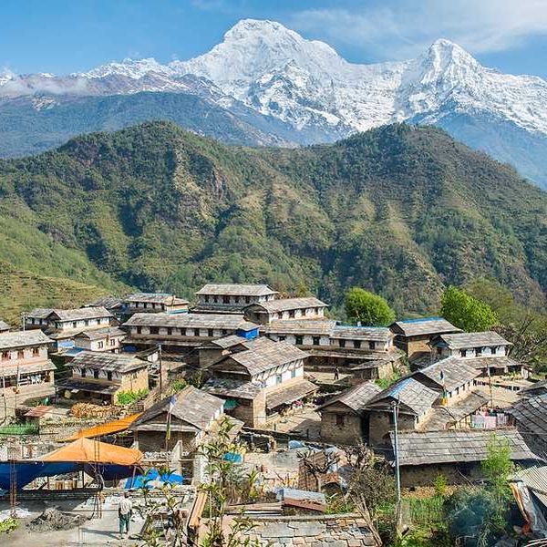 A view of a Nepalese village from above