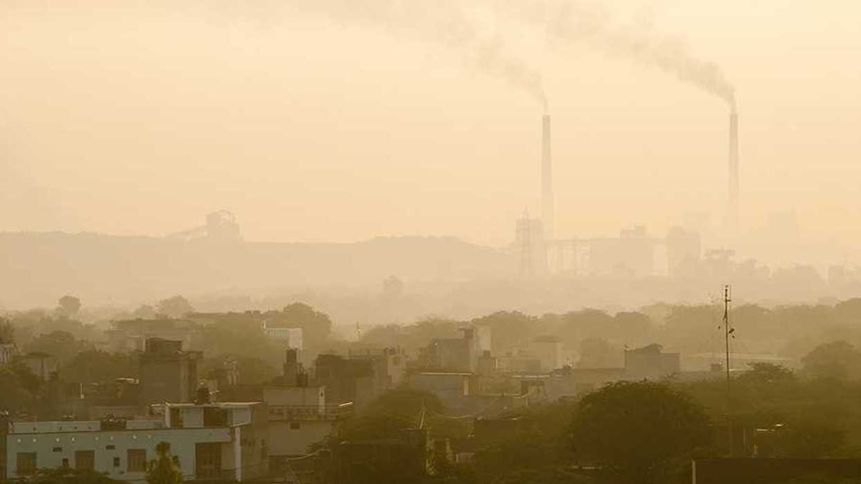 A view of a polluted city