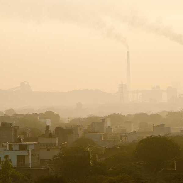 A view of a polluted city