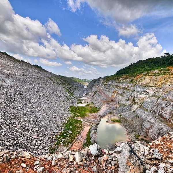 A view of an open pit mine