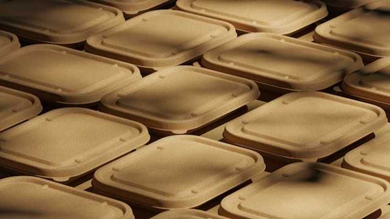 A view of food packaging in a row