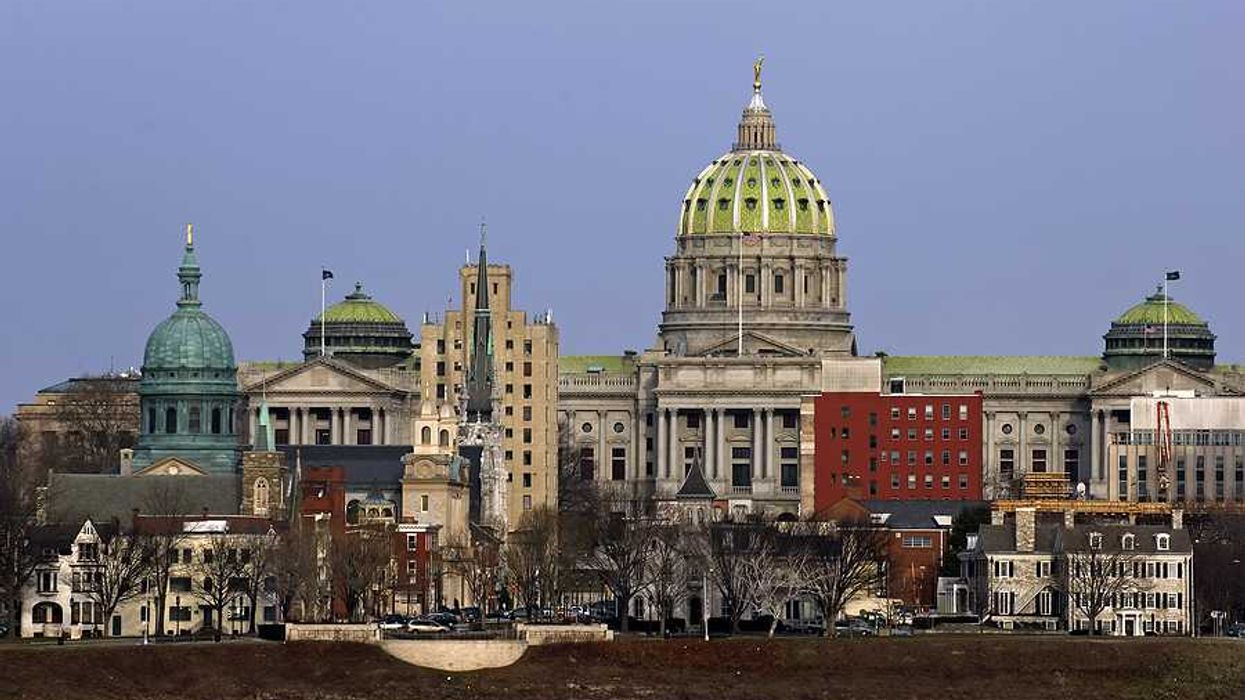 A view of Harrisburg PA from the water