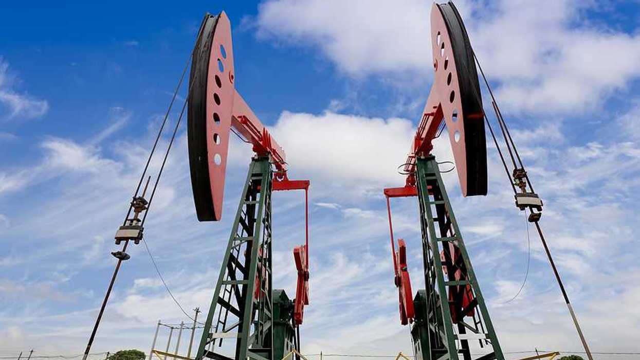 A view of oil pump jacks