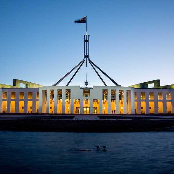 A view of the Australian parliament building