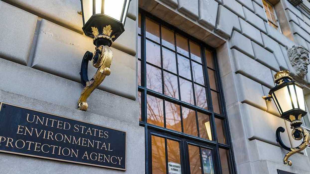 A view of the facade of the Environmental Protection Agency in Washington, DC