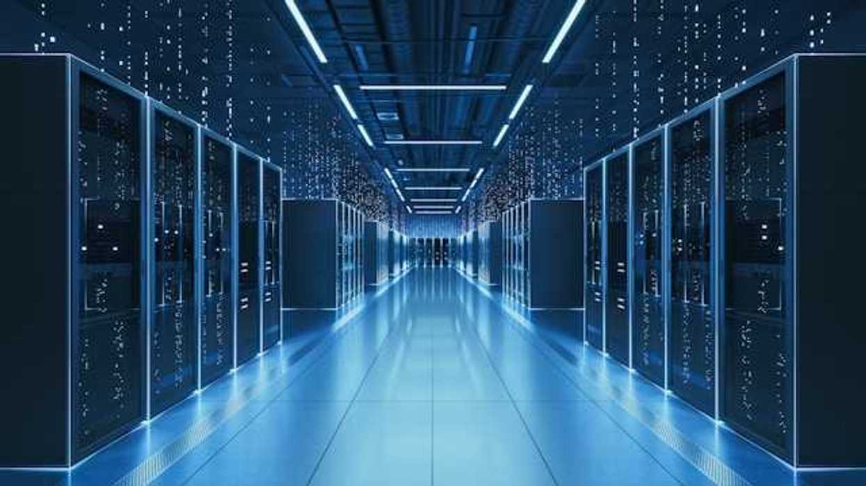 A view of the interior of a data center
