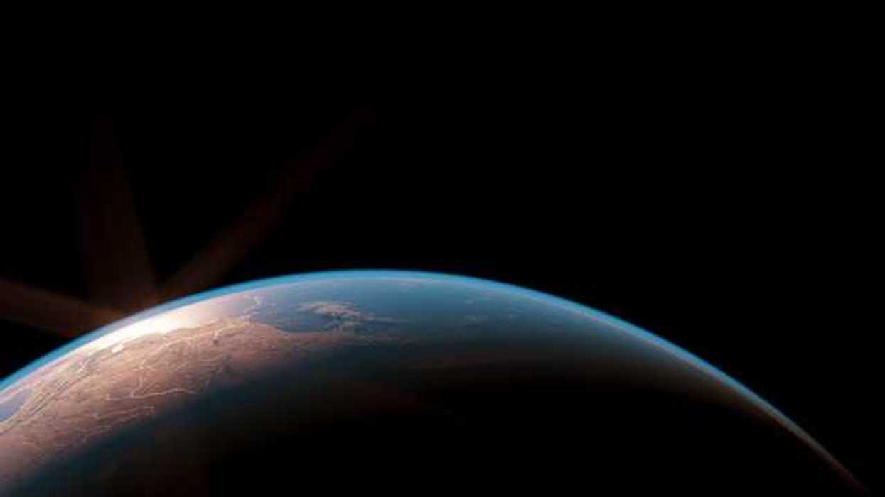 A view of the top portion of the earth from space
