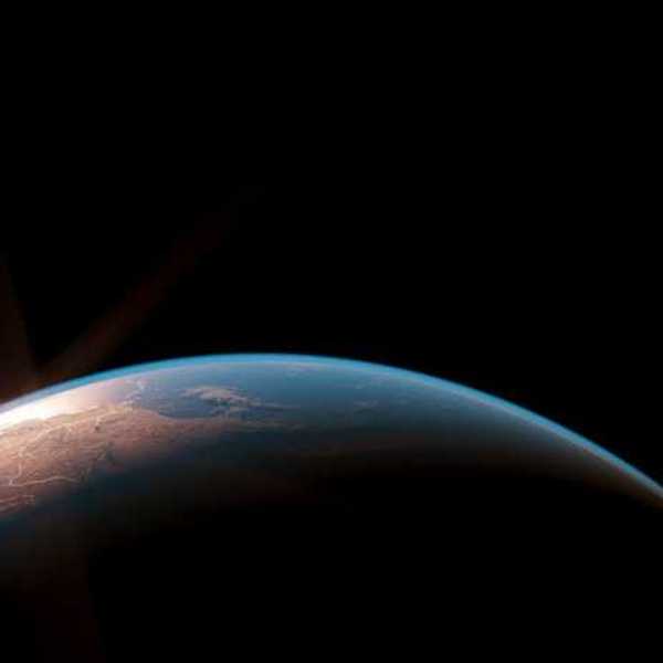 A view of the top portion of the earth from space