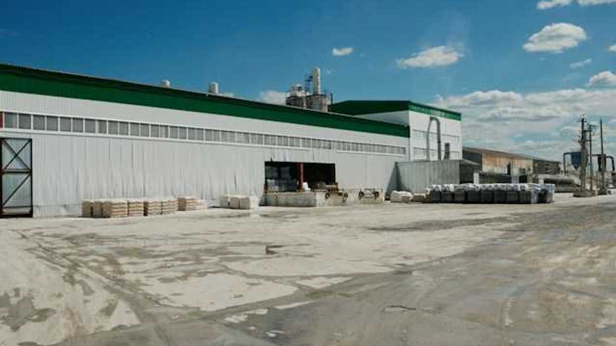 A warehouse in an industrial area