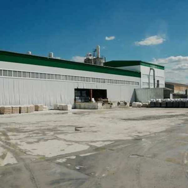 A warehouse in an industrial area