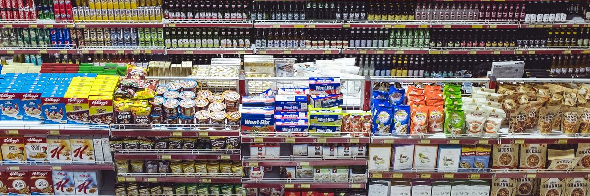 A woman in a grocery store