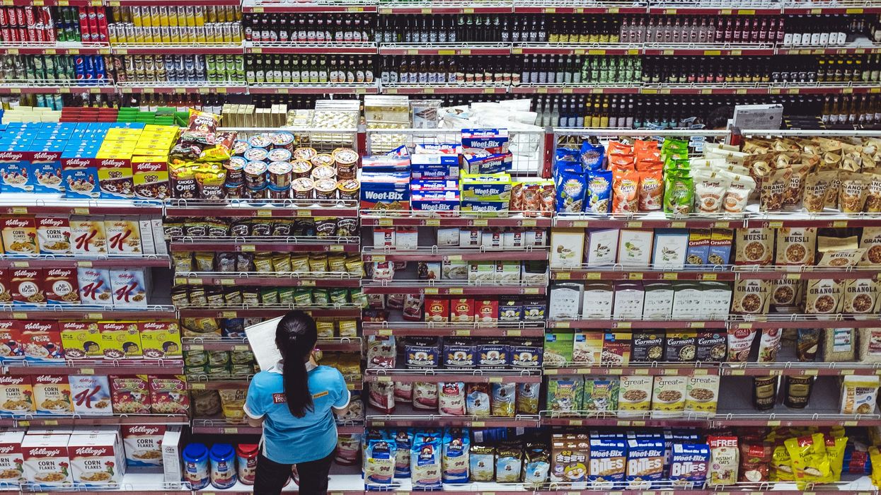 A woman in a grocery store