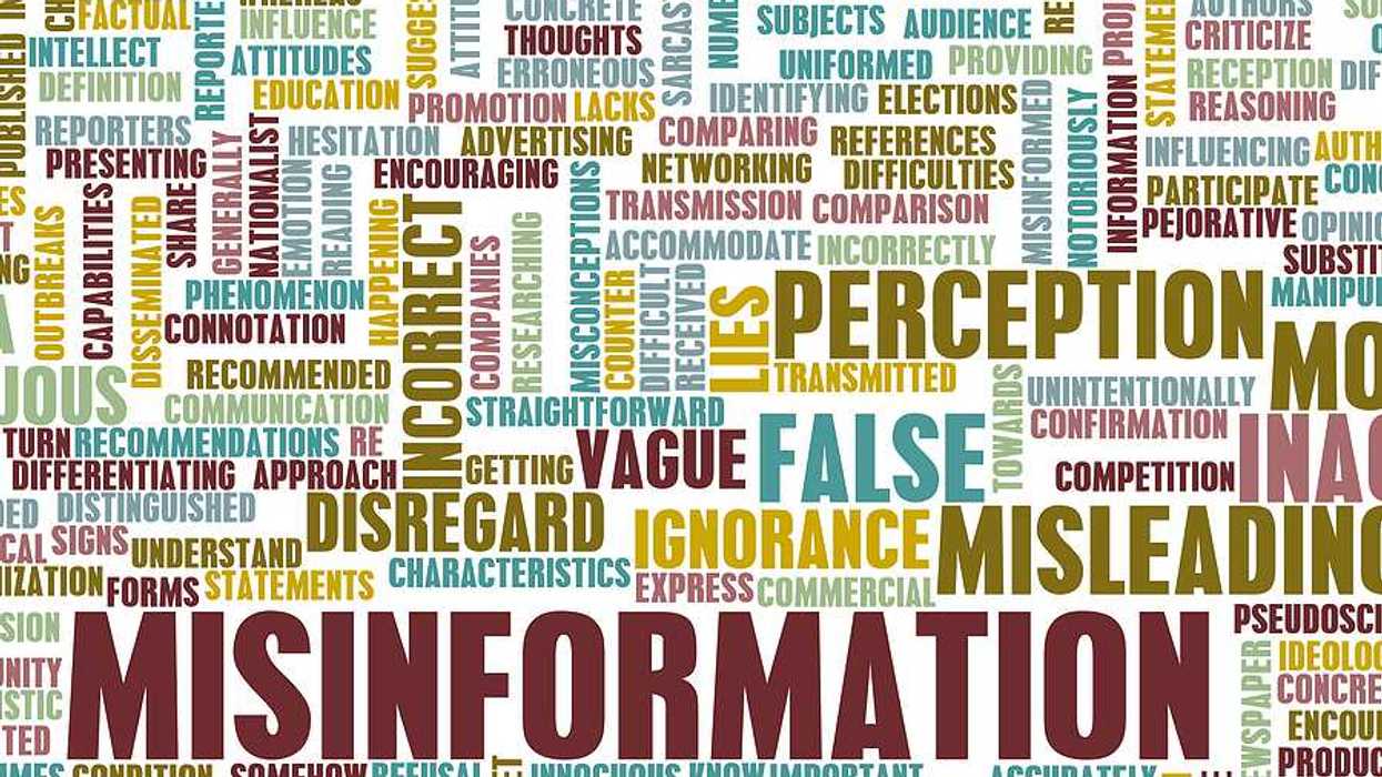 A word cloud with the word Misinformation among other vocabulary