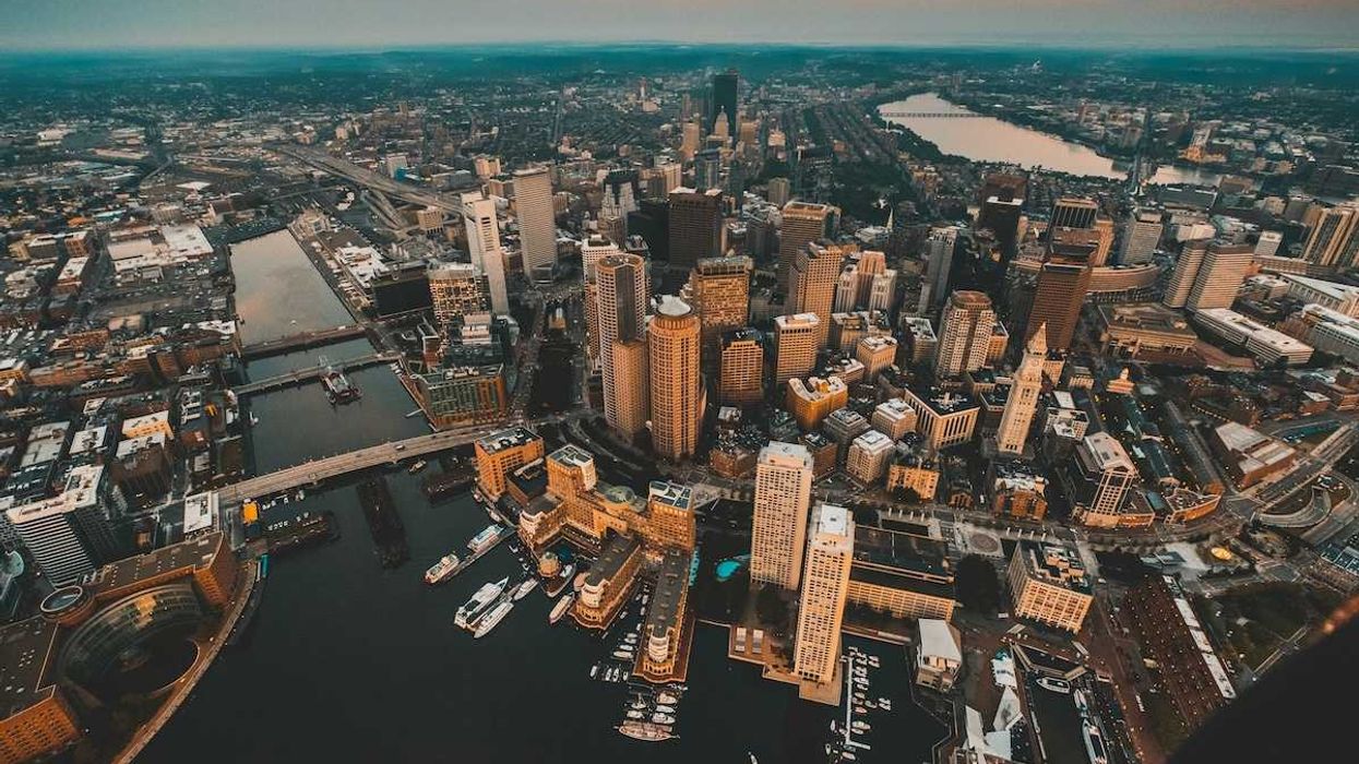 Aerial view of Boston