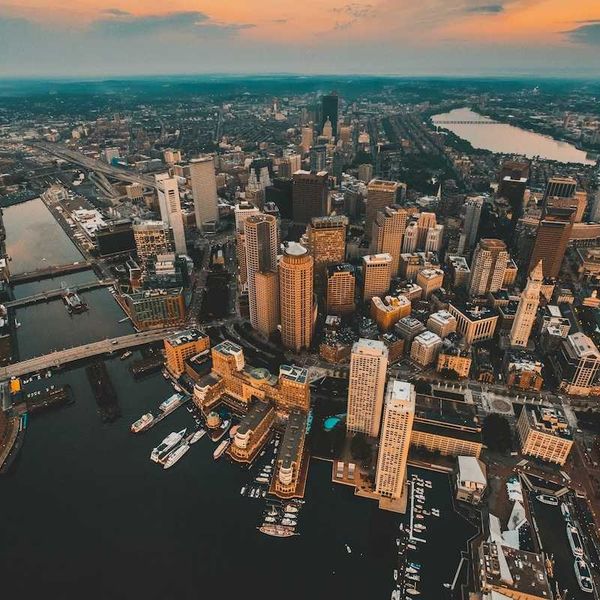 Aerial view of Boston