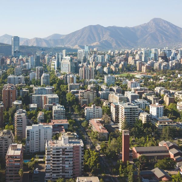 aerial view of Santiago de Chile city buildings during daytime.