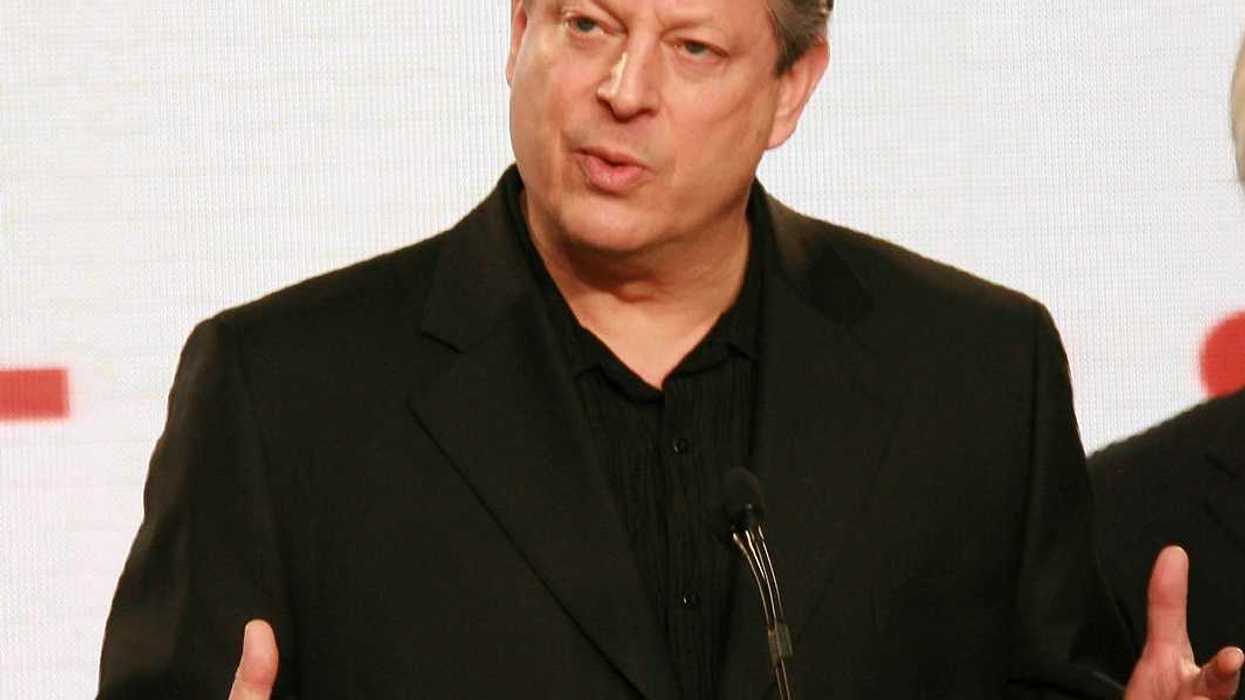 Al Gore and Kevin Wall at a press conference to Announce the Global Climate Crisis Campaign Concert "Save Our Selves". California Science Center, Los Angeles, CA. 01-15-07