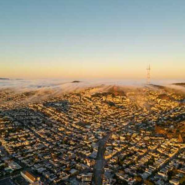 An aerial view of San Francisco