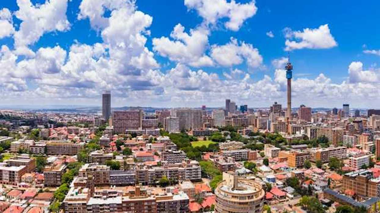 An aerial view of the city of Colombo in Sri Lanka with apartment buildings