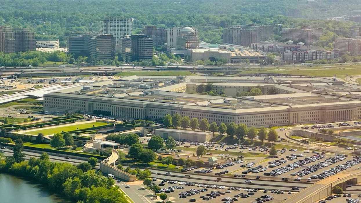 An aerial view of the Pentagon